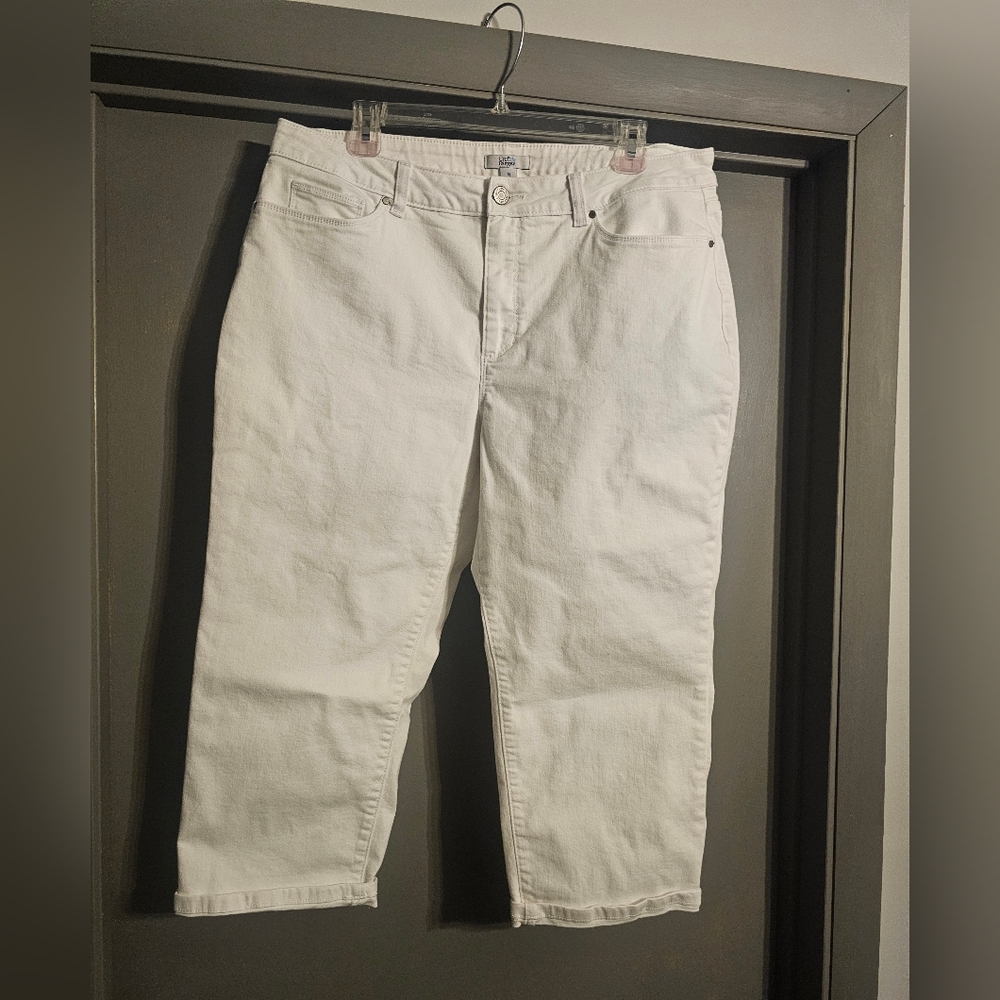 Croft & Barrow White Denim Capris